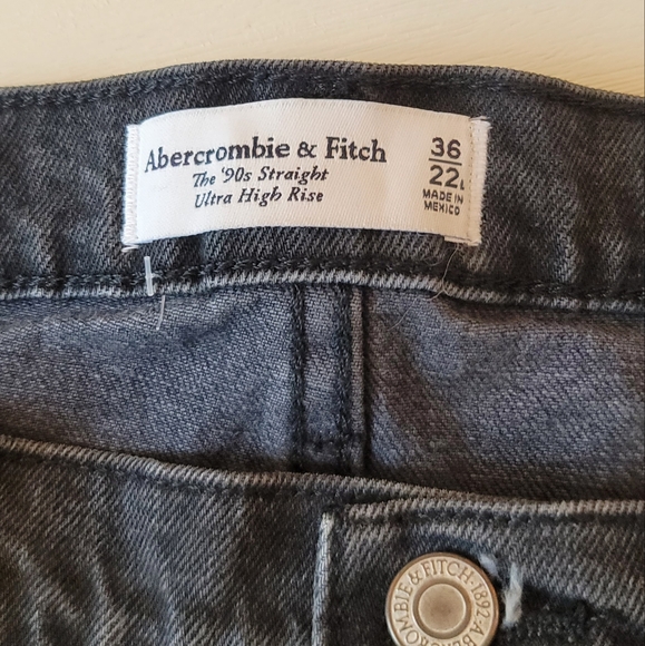🆕️ Abercrombie & Fitch The 90s Straight Ultra High Rise Jeans - 36 Long - Picture 6 of 14